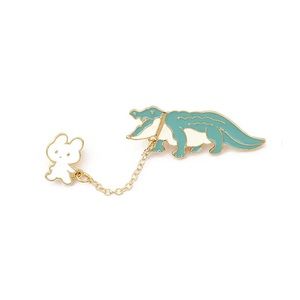 Cute Casual Pet Animal Bunny Croc Chain Brooch Lapel Pin Badge Accessory